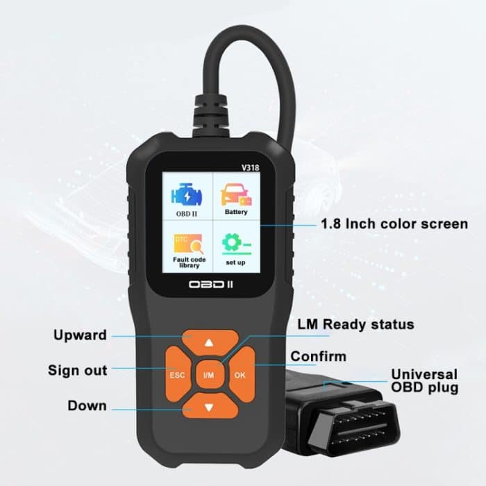V318 Auto OBD2 Farbdisplay Diagnosetool Codeleser – Bild 5