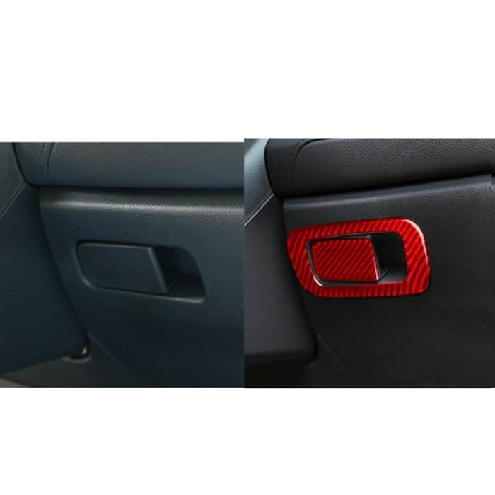 Auto-Kohlefaser-Aufbewahrungsbox, Schalterrahmen, dekorativer Aufkleber für Honda Civic der zehnten Generation 2016–2019, linker Antrieb, Storage Box Switch Frame Left Drive – Bild 6