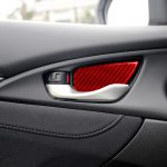 Auto-Carbon-Faser-Innentür-Handgelenk-dekorativer Aufkleber für Honda Zehnte Generation Civic 2016–2019, linker und rechter Antrieb Universal, Inside Door Wrist – Bild 5