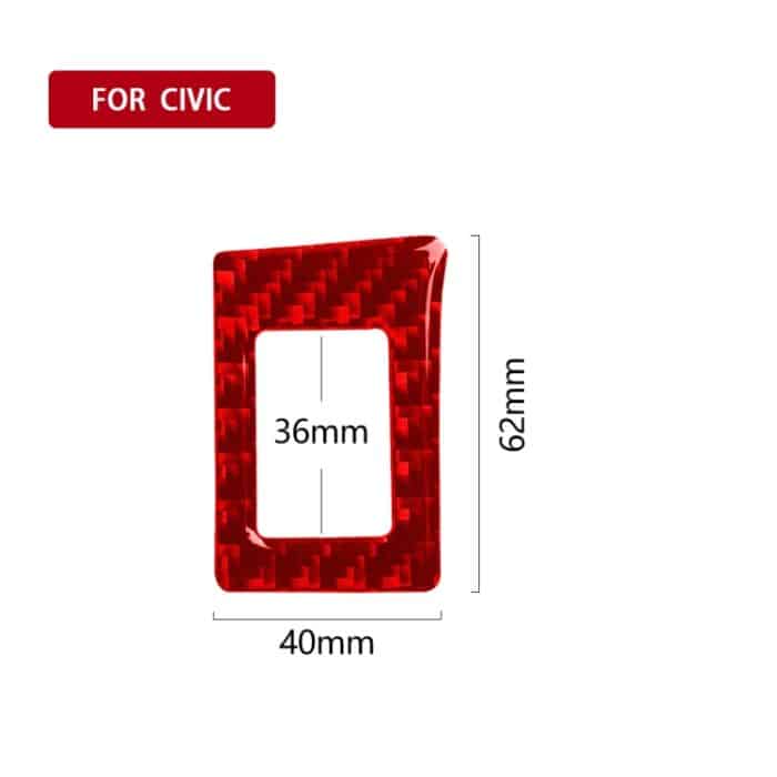 Auto-Carbonfaser-Doppelblitzlicht-dekorativer Aufkleber für Honda Zehnte Generation Civic 2016–2019, Rechtsantrieb, Double Flash Light  Right Drive – Bild 2