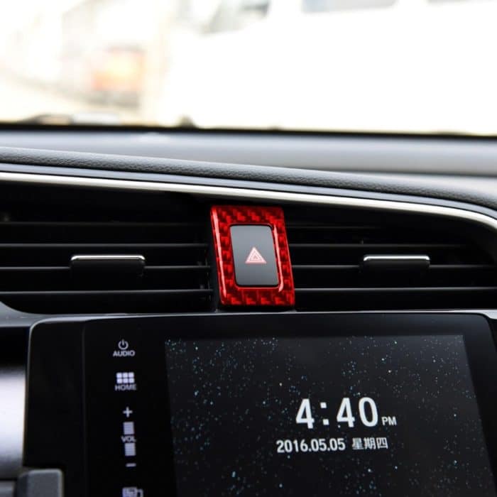 Auto-Carbonfaser-Doppelblitzlicht-dekorativer Aufkleber für Honda Zehnte Generation Civic 2016–2019, linker Antrieb, Double Flash Light Left Drive – Bild 5