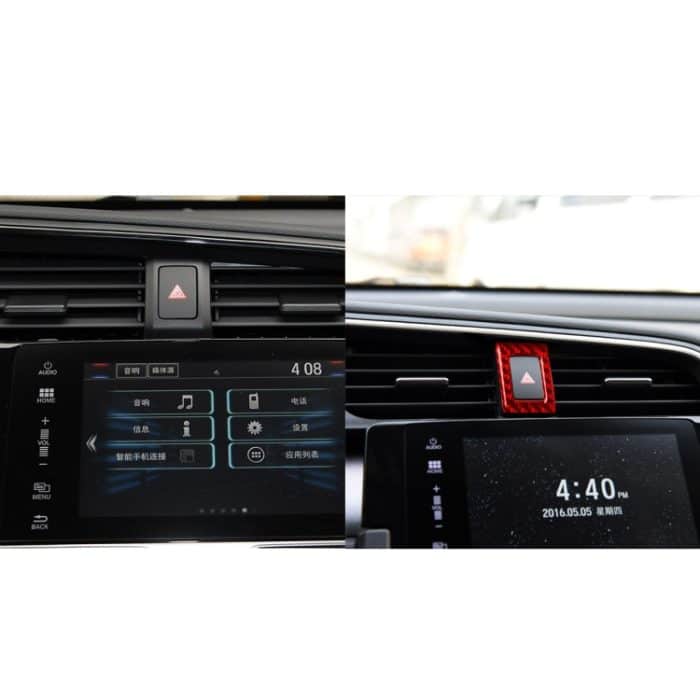 Auto-Carbonfaser-Doppelblitzlicht-dekorativer Aufkleber für Honda Zehnte Generation Civic 2016–2019, linker Antrieb, Double Flash Light Left Drive – Bild 6