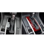 Auto-Kohlefaser-Schaltknopfrahmen, dekorativer Aufkleber für Honda Civic der zehnten Generation 2016–2019, linker Antrieb, Gear Button Left Drive – Bild 6