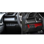 Auto-Carbon-Faser-Scheinwerfer-Schalttafel-dekorativer Aufkleber für Honda Zehnte Generation Civic 2016–2019, linker Antrieb, Headlight Switch Left Drive – Bild 6