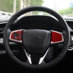 Auto-Carbonfaser-Lenkradknopf, mittlere Konfiguration, dekorativer Aufkleber für Honda Civic der zehnten Generation 2016–2019, Links- und Rechtsantrieb, universell, Steering Wheel Button Middle Configuration – Bild 5