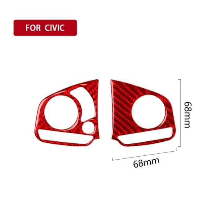Auto-Carbonfaser-Lenkradknopf, hohe Konfiguration, dekorativer Aufkleber für Honda Civic der zehnten Generation 2016–2019, Links- und Rechtsantrieb, universell, Steering Wheel Button High Configuration – Bild 2