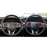 Auto-Carbonfaser-Lenkradknopf, hohe Konfiguration, dekorativer Aufkleber für Honda Civic der zehnten Generation 2016–2019, Links- und Rechtsantrieb, universell, Steering Wheel Button High Configuration – Bild 6