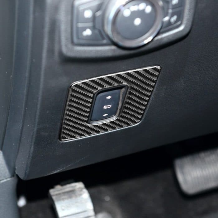 Auto Kohlefaser-Drosselklappenbremse Passen Sie den dekorativen Aufkleber für Ford F150 2017-2020, linke und rechte Antrieb universell an – Bild 5