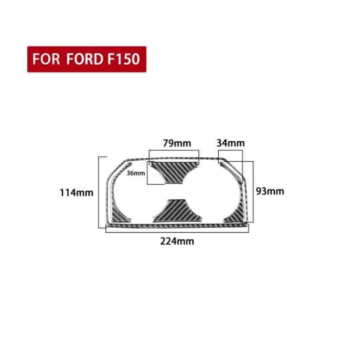Auto Kohlenstofffaser Hinterer Wasser Tasse Halter Rahmen Dekorativer Aufkleber für Ford F150 2017-2020, links und rechts Antrieb Universal – Bild 2