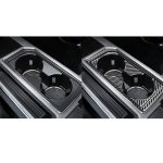 Auto Kohlefaser Frontwasser-Becherhalter-Rahmen dekorativer Aufkleber für Ford F150 2017-2020, linke Fahrt – Bild 6