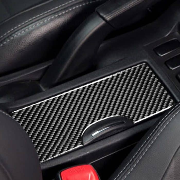 Auto Carbon Fiber Cup Holder Dekorativer Aufkleber für Mitsubishi Lancer-ex / EVO / Fortis 9-10th Generation, Links- und Rechtsantrieb Universal – Bild 5