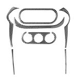 7 PCS Car Carbon Fiber Klimaanlage Multimedia Dekorativer Aufkleber für Mitsubishi Lancer EVO 2008-2015, Links- und Rechtsantrieb Universal