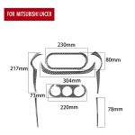 7 PCS Car Carbon Fiber Klimaanlage Multimedia Dekorativer Aufkleber für Mitsubishi Lancer EVO 2008-2015, Links- und Rechtsantrieb Universal – Bild 2