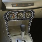 7 PCS Car Carbon Fiber Klimaanlage Multimedia Dekorativer Aufkleber für Mitsubishi Lancer EVO 2008-2015, Links- und Rechtsantrieb Universal – Bild 5