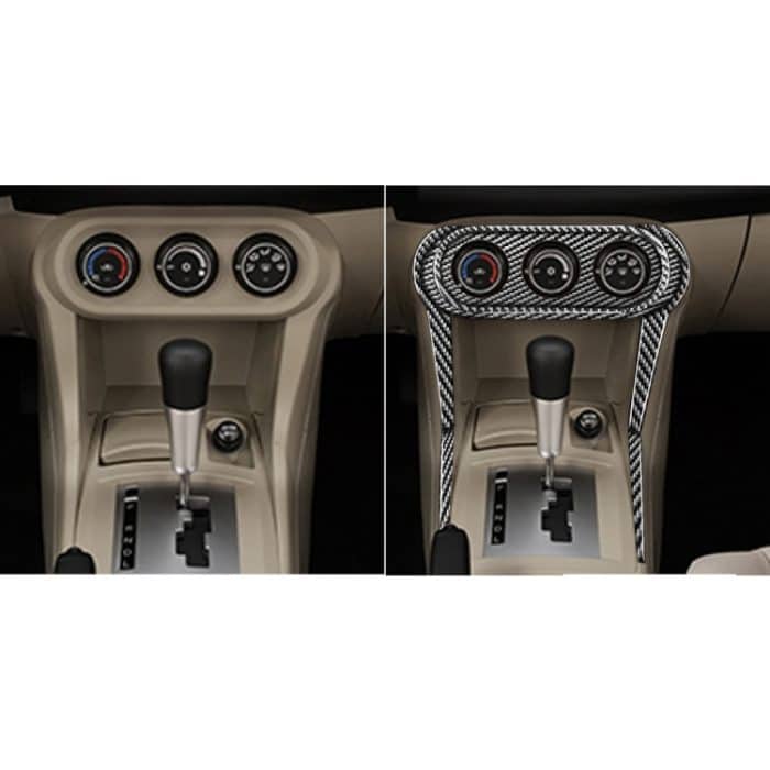 7 PCS Car Carbon Fiber Klimaanlage Multimedia Dekorativer Aufkleber für Mitsubishi Lancer EVO 2008-2015, Links- und Rechtsantrieb Universal – Bild 6