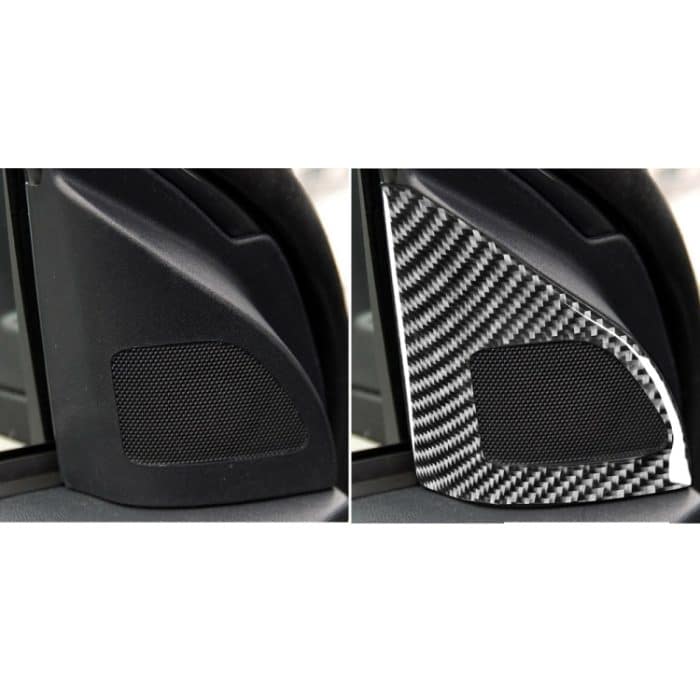 2 PCS Car Carbon Fiber Linke und rechte Lautsprecher Dekorativer Aufkleber für Mitsubishi Lancer EVO (nur GTS) 2008-2015, Links- und Rechtsantrieb Universal – Bild 6