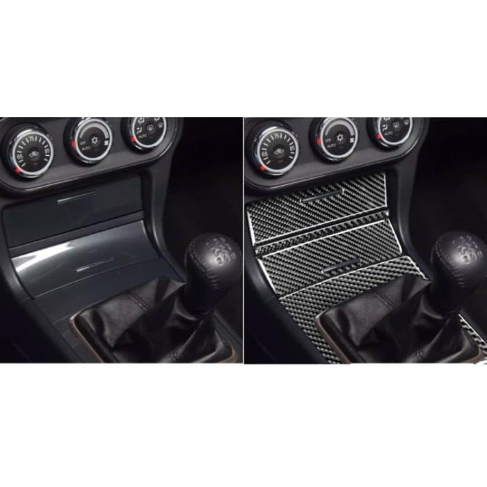 Car Carbon Fiber Storage + Gear Dekorativer Aufkleber für Mitsubishi Lancer EVO (nur GT / GTS) 2010-2015, Links- und Rechtsantrieb Universal – Bild 6