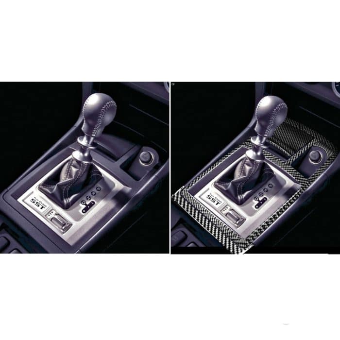 6 PCS Car Carbon Faser Aschenbecher + Gangposition Dekorativer Aufkleber für Mitsubishi Lancer EVO (nur GTS) 2008-2015, Links- und Rechtsantrieb Universal – Bild 6
