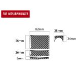 4 PCS Car Carbon Faser Aschenbecher + Steckdose Dekorativer Aufkleber für Mitsubishi Lancer EVO (nur GTS) 2008-2015, Links- und Rechtsantrieb Universal – Bild 5