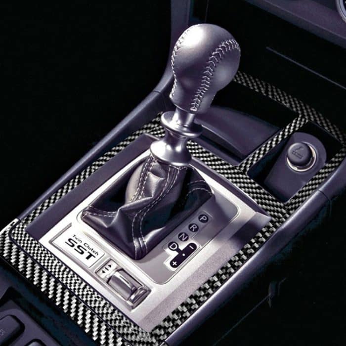 Auto Carbon Faser Schaltgetriebe Dekorativer Aufkleber für Mitsubishi Lancer EVO (nur GTS) 2008-2015, Links- und Rechtsantrieb Universal – Bild 5