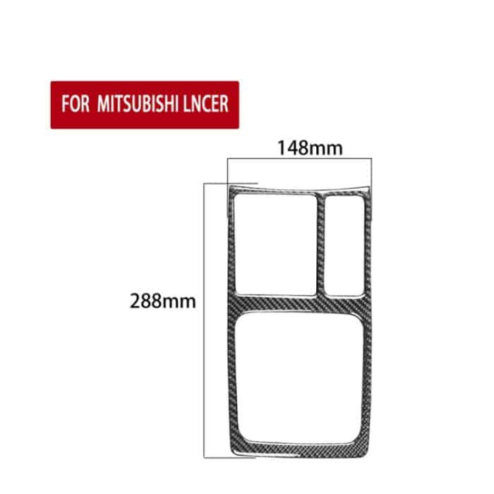 Auto Carbon Faser Schaltgetriebe Dekorativer Aufkleber für Mitsubishi Lancer EVO (nur DE / ES) 2008-2015, Links- und Rechtsantrieb Universal – Bild 2