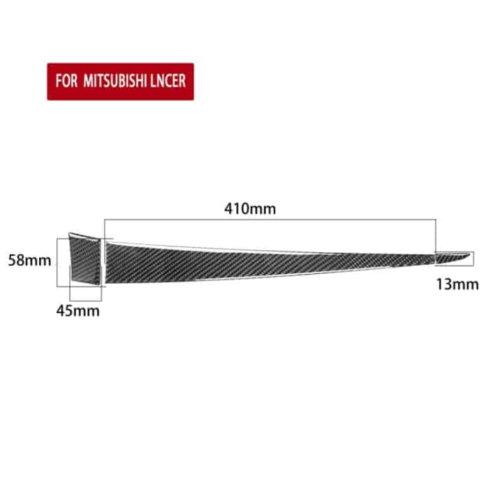 Auto Carbon Faser Beifahrerseite Handschuhfach Dekorativer Aufkleber für Mitsubishi Lancer EVO 2008-2015, Rechtslenker – Bild 2