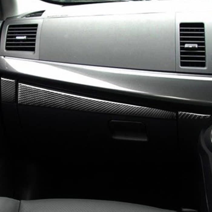 Auto Carbon Faser Beifahrerseite Handschuhfach Dekorativer Aufkleber für Mitsubishi Lancer EVO 2008-2015, Rechtslenker – Bild 5