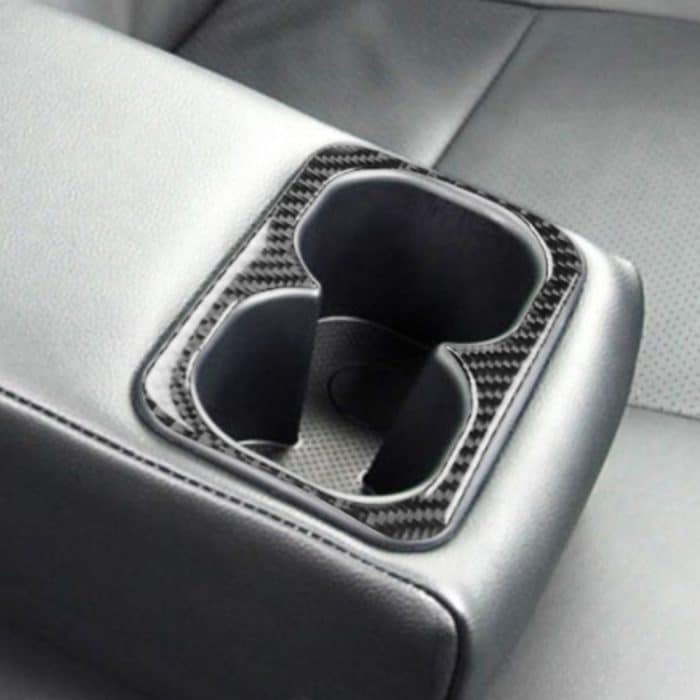 Auto Carbon Fiber Heckarmlehne Getränkehalter Dekorativer Aufkleber für Mitsubishi Lancer EVO 2008-2015, Links- und Rechtsantrieb Universal – Bild 5
