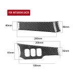 3 PCS Car Carbon Fiber Driver Light + Dashboard Dekorativer Aufkleber für Mitsubishi Lancer EVO 2008-2015, Linkslenker – Bild 2