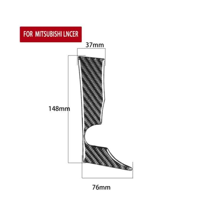 Auto Carbon Faser INFO Button Dekorativer Aufkleber für Mitsubishi Lancer EVO 2008-2015, Linkslenker – Bild 2