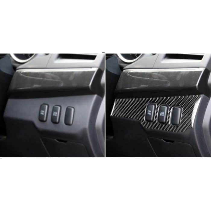 Auto Carbon Fiber Dimming Control Panel Dekorativer Aufkleber für Mitsubishi Lancer EVO 2008-2015, Rechtslenker – Bild 6