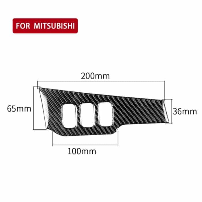 Auto Carbon Fiber Dimming Control Panel Dekorativer Aufkleber für Mitsubishi Lancer EVO 2008-2015, Linksantrieb – Bild 2