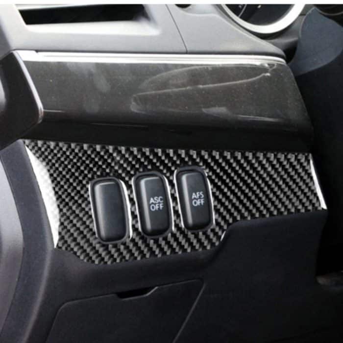 Auto Carbon Fiber Dimming Control Panel Dekorativer Aufkleber für Mitsubishi Lancer EVO 2008-2015, Linksantrieb – Bild 5