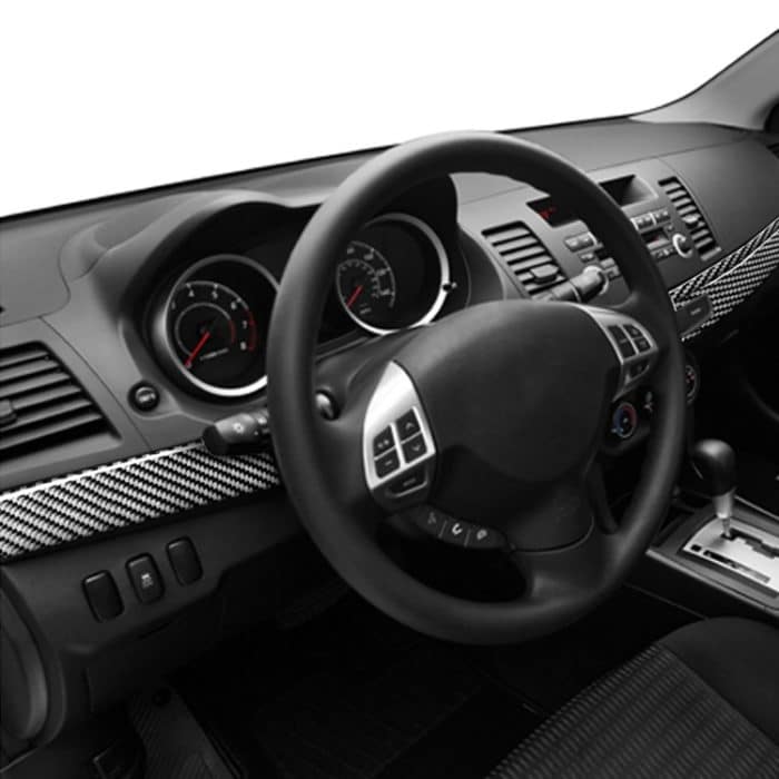 4 PCS Car Carbon Fiber Dashboard Panel Dekorativer Aufkleber für Mitsubishi Lancer EVO 2008-2015, Linkslenker – Bild 5