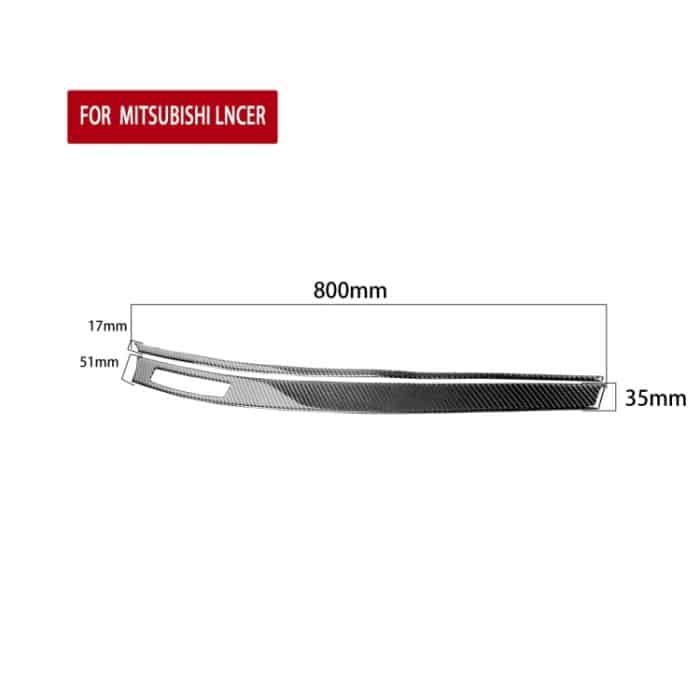 2 PCS Car Carbon Fiber Central Dashboard Panel Dekorativer Aufkleber für Mitsubishi Lancer EVO 2008-2015, Linkslenker – Bild 2