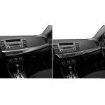 2 PCS Car Carbon Fiber Central Dashboard Panel Dekorativer Aufkleber für Mitsubishi Lancer EVO 2008-2015, Linkslenker – Bild 6