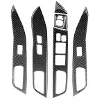 6 PCS Car Carbon Fiber Glass Lift Panel Dekorativer Aufkleber für Mitsubishi Lancer EVO 2008-2015, Rechtslenker
