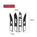 6 PCS Car Carbon Fiber Glass Lift Panel Dekorativer Aufkleber für Mitsubishi Lancer EVO 2008-2015, Rechtslenker – Bild 2