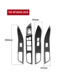 6 PCS Car Carbon Fiber Glass Lift Panel Dekorativer Aufkleber für Mitsubishi Lancer EVO 2008-2015, Linkslenker – Bild 2