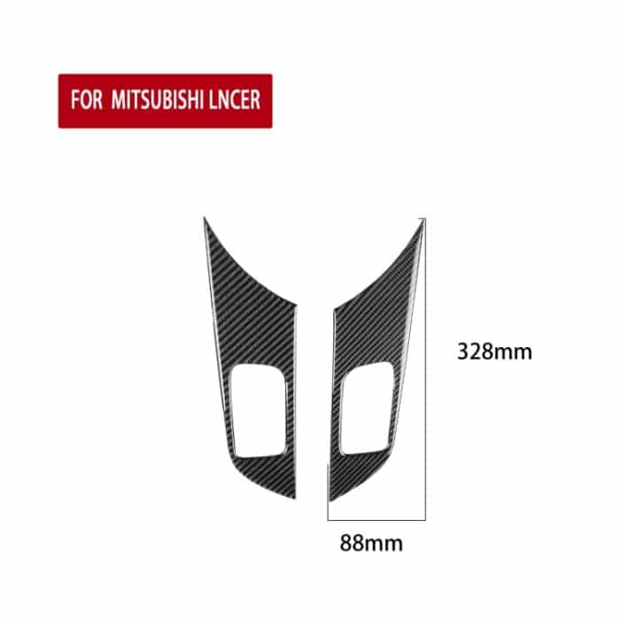 2 PCS Car Carbon Fiber Türgriffverkleidung Dekorativer Aufkleber für Mitsubishi Lancer EVO 2008-2015, Links- und Rechtsantrieb Universal – Bild 2