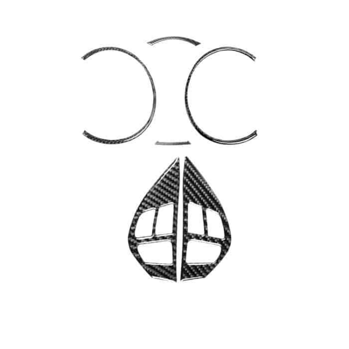 CRP8067.jpg 6 PCS Car Carbon Faser Tachometer + Lenkradknöpfe Dekorativer Aufkleber für Mitsubishi Lancer DE ES GTS 2008-2015, Links- und Rechtsantrieb Universal – Bild 1