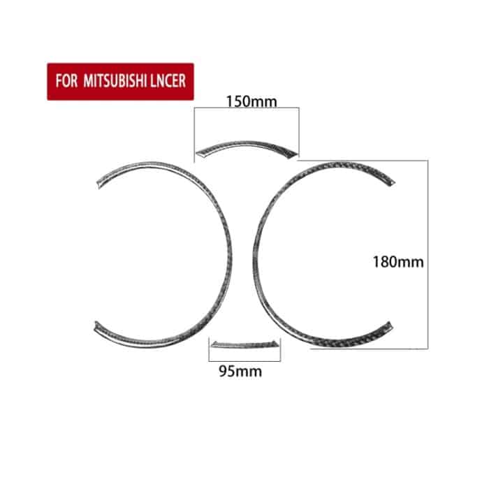 4 PCS Car Carbon Fiber Tachometer Dekorativer Aufkleber für Mitsubishi Lancer EVO 2008-2015, Links- und Rechtsantrieb Universal – Bild 2