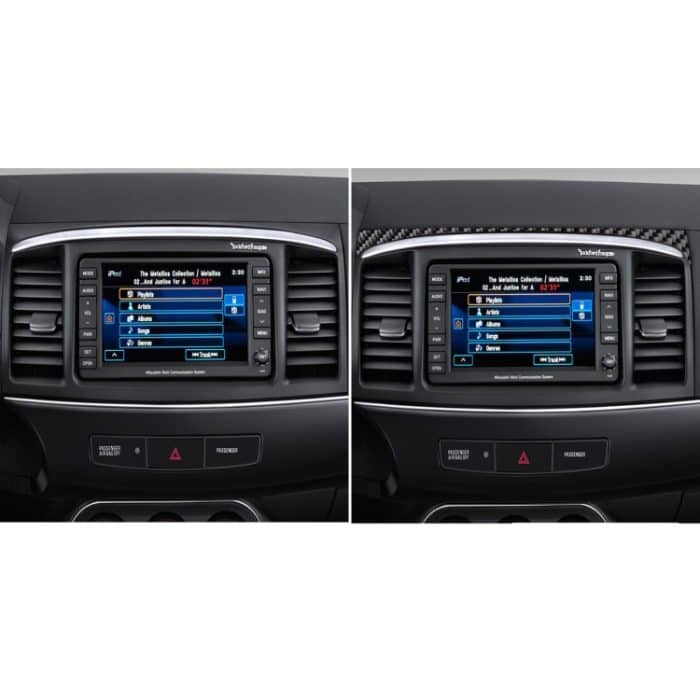 3 PCS Car Carbon Fiber Navigationssystem Set Dekorativer Aufkleber für Mitsubishi Lancer EVO 2008-2015, Links- und Rechtsantrieb Universal – Bild 7