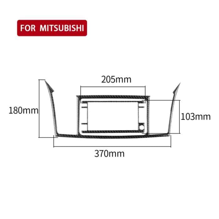 2 PCS Car Carbon Fiber Navigationssystem Display Dekorativer Aufkleber für Mitsubishi Lancer EVO 2008-2015, Links- und Rechtsantrieb Universal – Bild 2