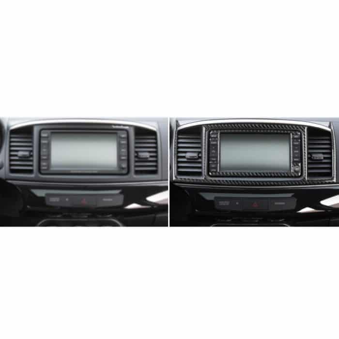 2 PCS Car Carbon Fiber Navigationssystem Display Dekorativer Aufkleber für Mitsubishi Lancer EVO 2008-2015, Links- und Rechtsantrieb Universal – Bild 6