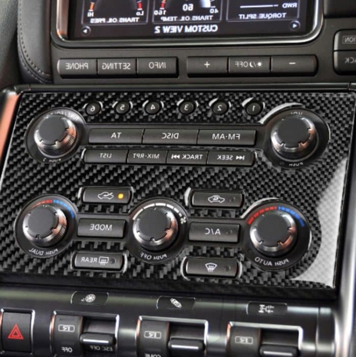 Car Carbon Fiber Instrument Control Panel Dekorativer Aufkleber für Nissan GTR R35 2008-2016, Rechtslenker – Bild 5