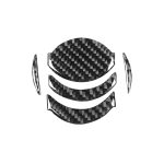 5 PCS Car Carbon Fiber Zentraler Luftauslass Dekorativer Aufkleber für Nissan GTR R35 2008-2016, Links- und Rechtsantrieb Universal