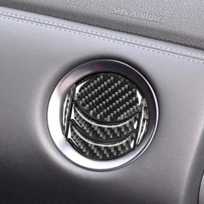 5 PCS Car Carbon Fiber Zentraler Luftauslass Dekorativer Aufkleber für Nissan GTR R35 2008-2016, Links- und Rechtsantrieb Universal – Bild 5