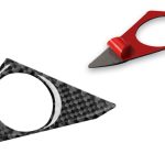 2 PCS Car Carbon Fiber Türhorn Dekorativer Aufkleber für Nissan GTR R35 2008-2020, Links- und Rechtsantrieb Universal – Bild 3