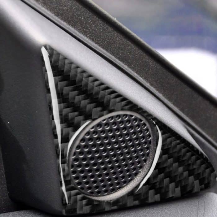 2 PCS Car Carbon Fiber Türhorn Dekorativer Aufkleber für Nissan GTR R35 2008-2020, Links- und Rechtsantrieb Universal – Bild 5